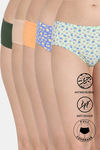Zivame Anti-Microbial Low Rise Full Coverage Hipster Panty (Pack of 5) - Multicolor — thumbnail 1